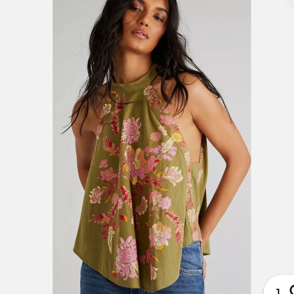 NWT Free People Emily High Neck Swing Top